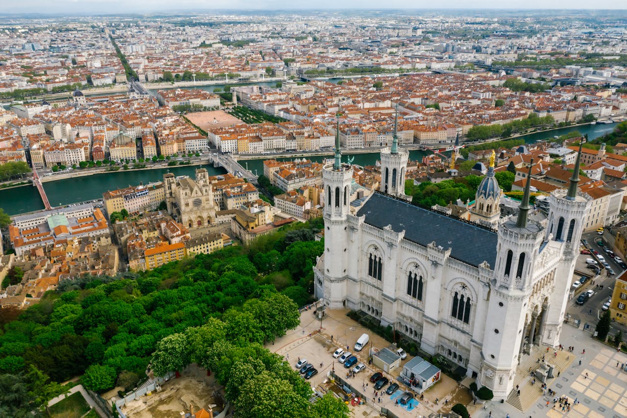 Vue panoramique de la ville de Lyon.